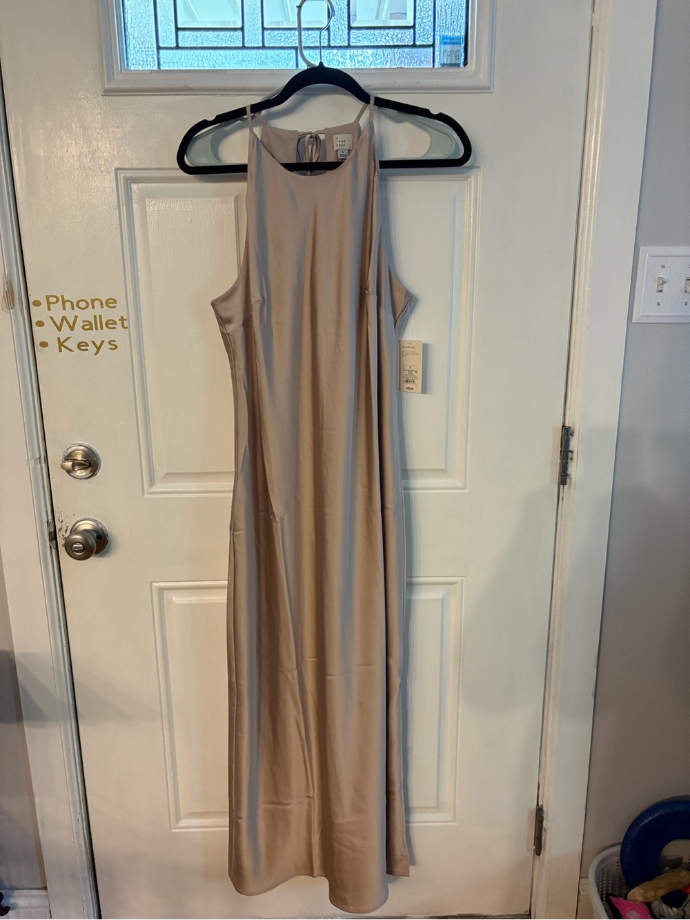 Champagne Halter Maxi Dress